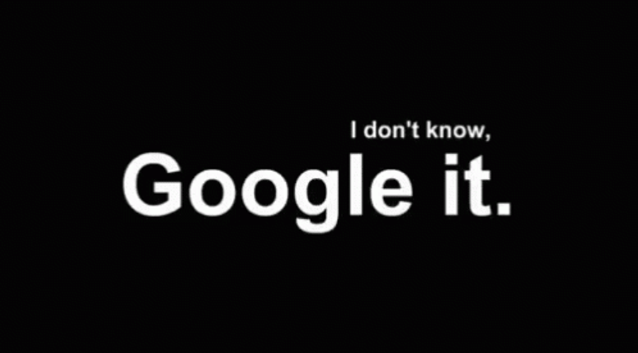 Google It I Don't Know Loop GIF