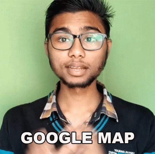 Google Map Nerd Guy Explaining GIF