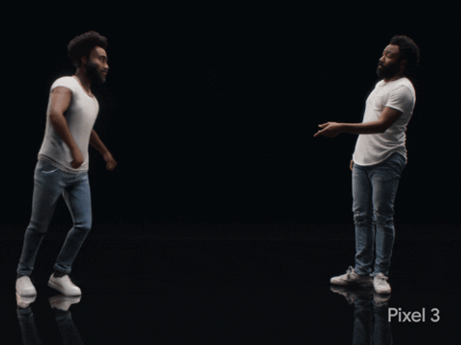 Google Pixel 3 Playmoji Dance Off GIF