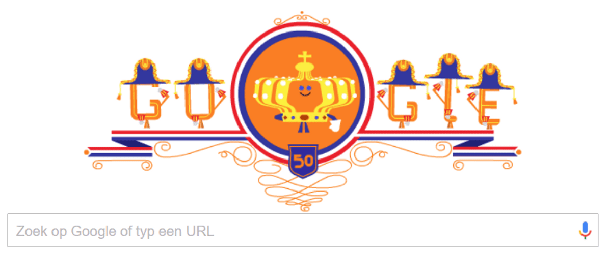 Google Search King's Day Icon GIF