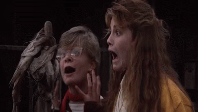 Goonies Kerri Green And Martha Plimpton Screaming Insane GIF