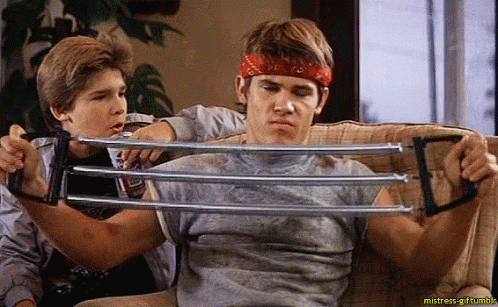 Goonies Josh Brolin Stretching Arms GIF