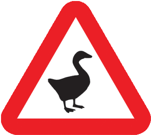 Goose Signage Warning GIF