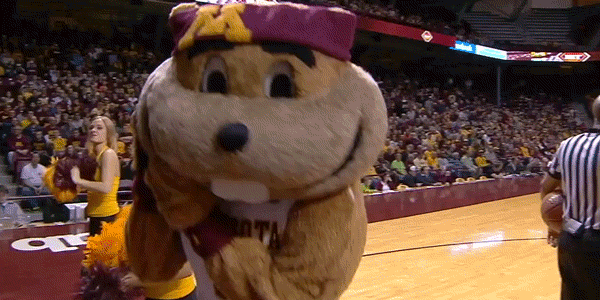 Gophers Joins The Cheering Team GIF
