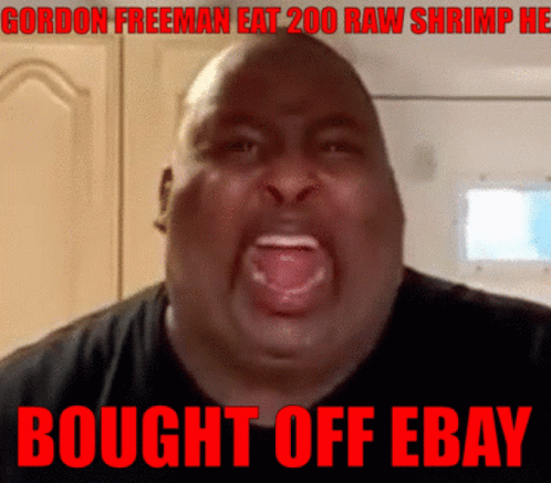 Gordon Freeman Eating Raw Shrimp GIF
