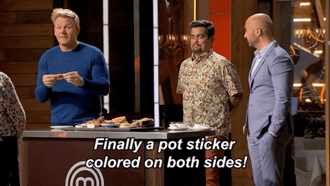 Gordon Ramsey Excited Pot Sticker GIF