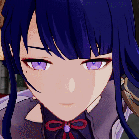 Gorgeous Baal Looking Up Purple Eyes GIF