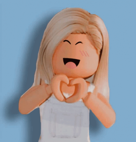 Gorgeous Blonde Roblox Girl Smiling GIF