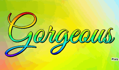 Gorgeous in Colorful Font