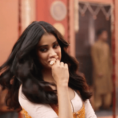 Gorgeous Janhvi Kapoor Nail Biting GIF