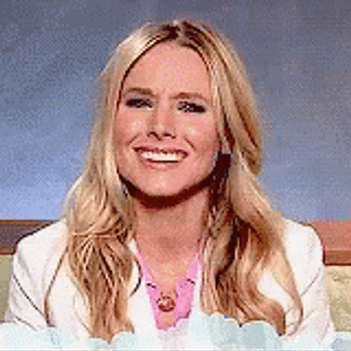 Gorgeous Kristen Bell Laugh Cry GIF