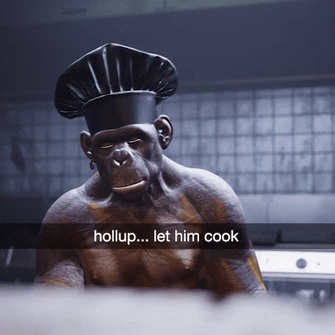 Gorilla Chef Hollup Let Him Cook GIF