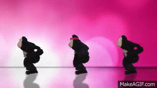 Gorilla Mascot Dancing On Stage GIF