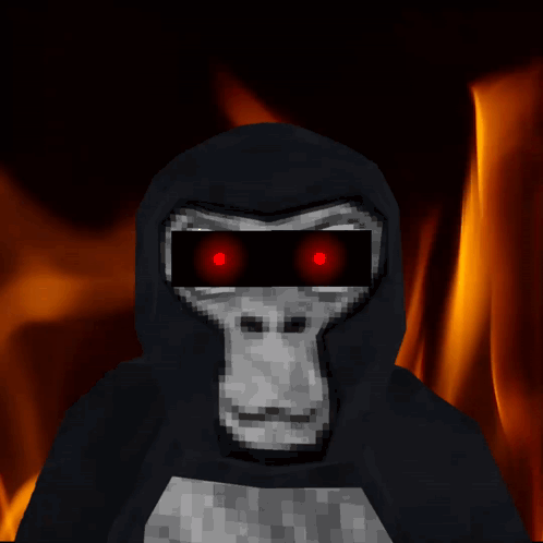 Black Gorilla Tag With His Evil Plan GIF