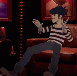 Gorillaz Sitting On Couch GIF