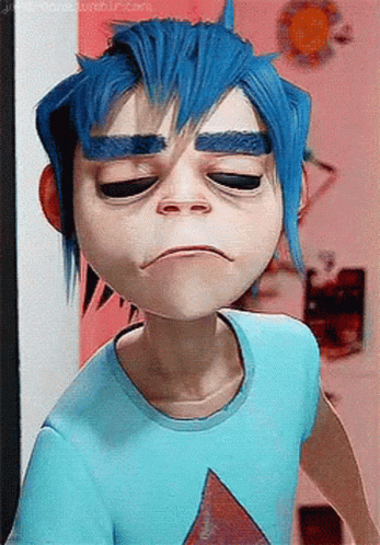 Gorillaz Slowly Opening Eyes GIF