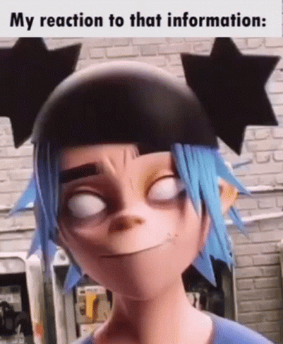 Gorillaz 2d All White Eyes GIF