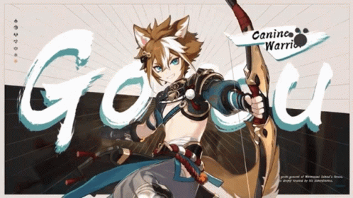 Gorou Genshin Canine Warrior GIF