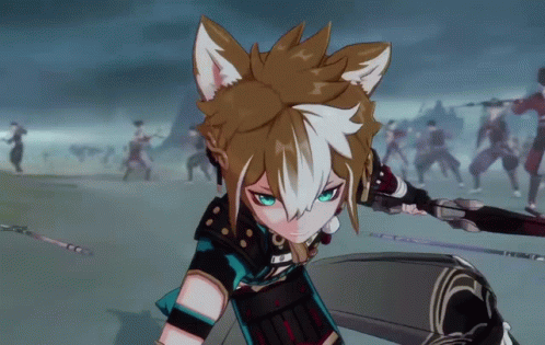 Gorou Genshin In Battle GIF