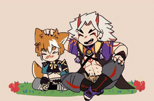 Gorou Genshin Petting GIF