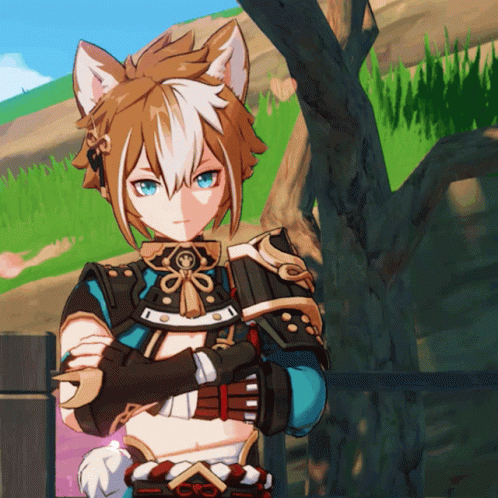 Gorou Genshin Thinking Of Love GIF