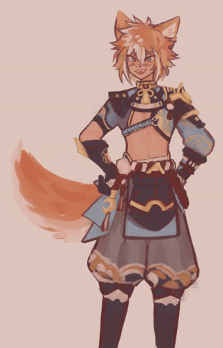 Gorou Genshin Wagging Tale GIF