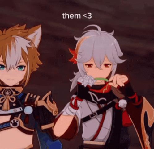 Gorou Genshin With Kazuha GIF