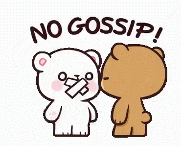 Cutie Bear No Gossip GIF
