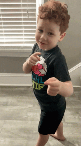 Cute Little Boy Doing Got It Pose GIF