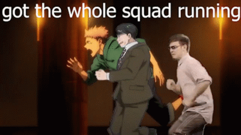 Got The Whole Squad Running GIF