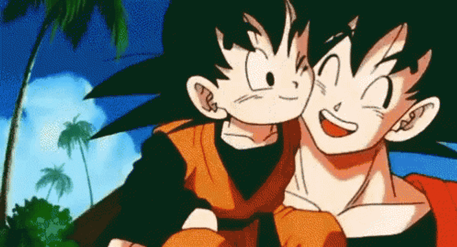 Goten And Goku Bonding GIF