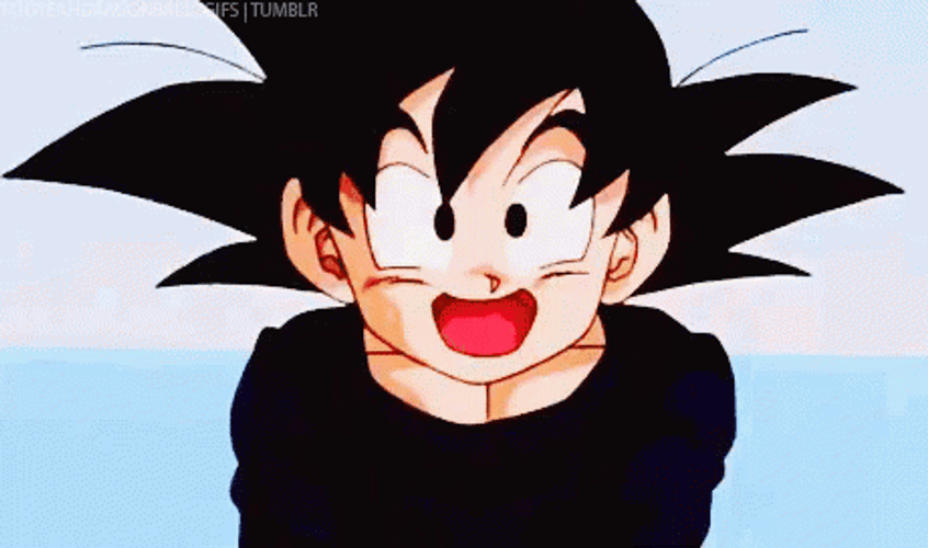 Goten Laugh And Cover His Mouth GIF