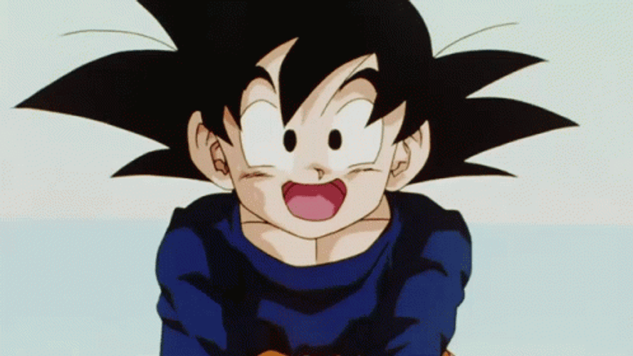Goten Laughing Covering Mouth GIF