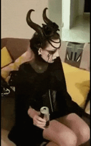 Goth Halloween Dog GIF