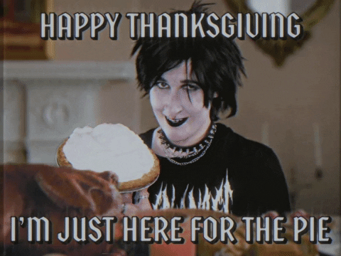 Goth Happy Thanksgiving Pie GIF