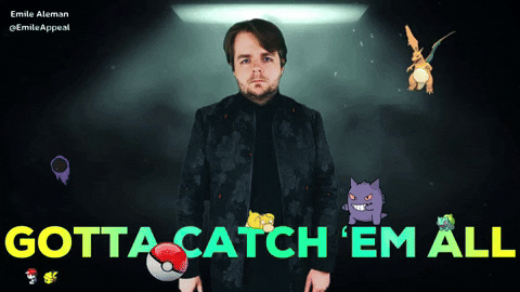 Gotta Catch Them All Pokeballs Meme GIF