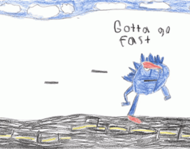Gotta Go Fast Cartoon GIF