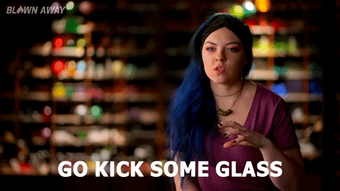 Gotta Kick It Up Some Glass GIF