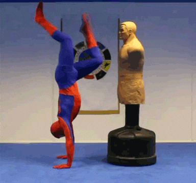 Gotta Kick It Up Spiderman GIF