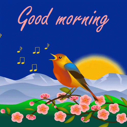 New Good Morning Bird Singing GIF