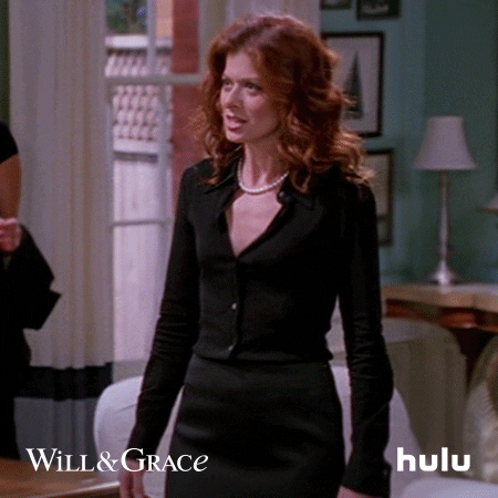 Grace Adler Caught Reaction GIF