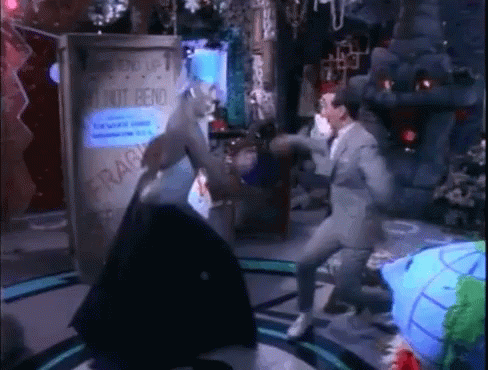 Grace Jones And Pee Wee Herman Dance Funny GIF