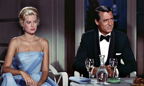 Grace Kelly Dinner With Cary Grant GIF