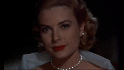 Grace Kelly Kissing Cary GIF