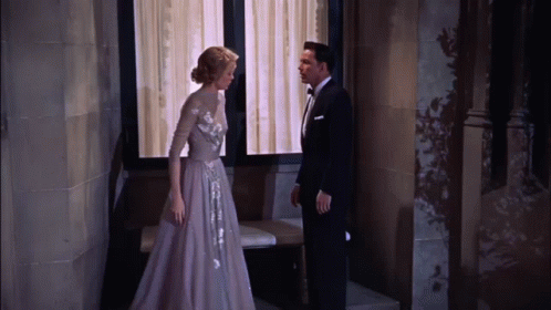 Grace Kelly Talking With Frank Sinatra GIF