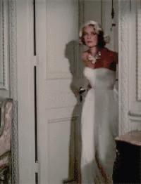 Grace Kelly Wearing White Bridal Gown GIF