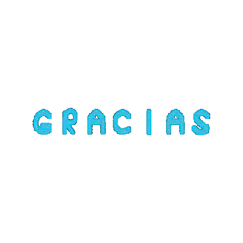 Gracias in Blue Letters