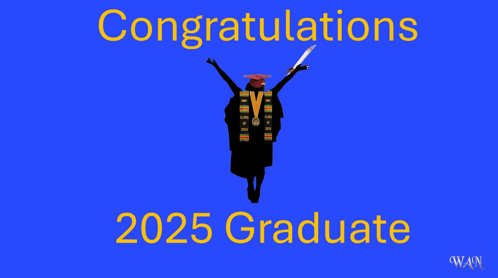 Graduate Holding Sword Congratulations 2025