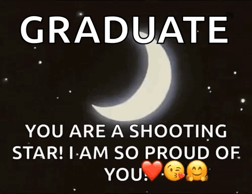Graduate Shooting Star Proud Message
