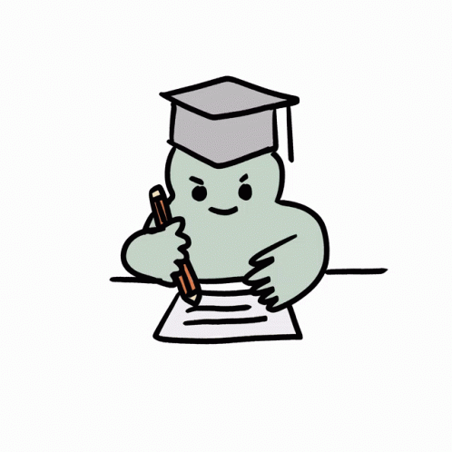 Graduate Student Writing On Paper GIF